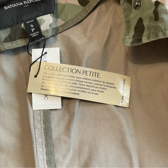 Banana Republic Camo Utility Jacket Petite Size Small - Picture 12 of 16